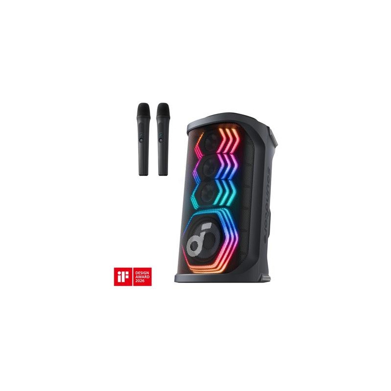 Anker Soundcore Rave 3S/ reproduktor/ Bluetooth/ 200W/ 6,55" woofer/ 2x mikrofon/ černý