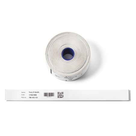 Brother identifikační naramek pro dospělé 279mm x 25mm, bílá, 200 ks, BWEAB279PW, pro přímý termální tisk, karton 5 ks, cena za