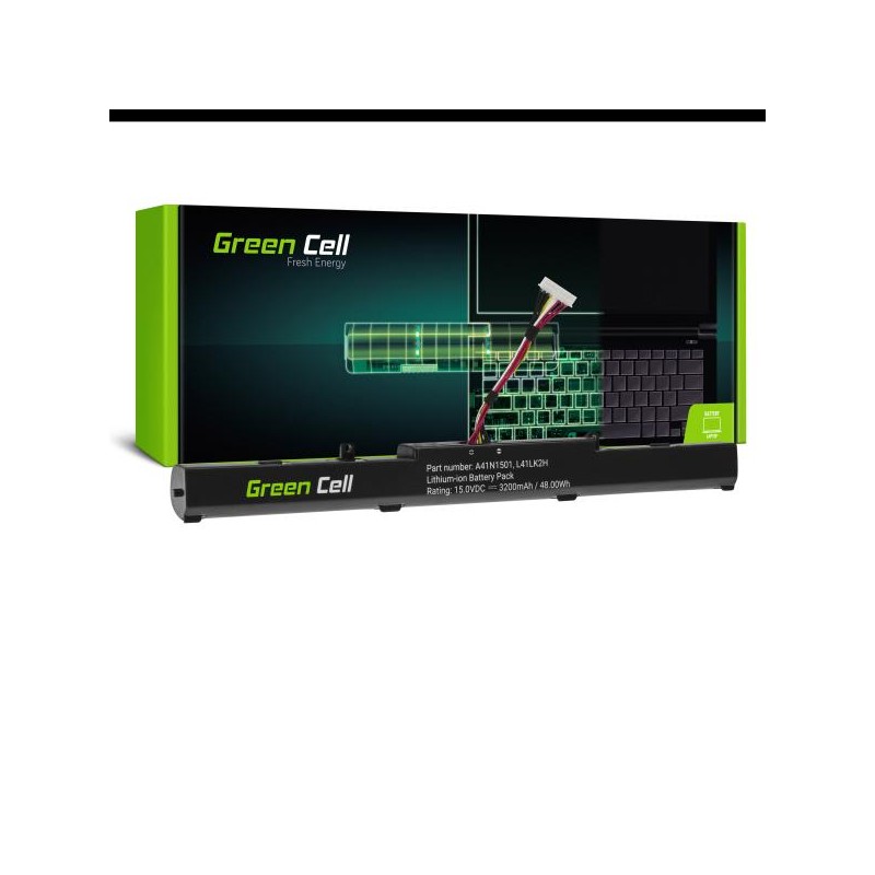 baterie Green Cell A41N1501 pro Asus ROG GL752 GL752V GL752VW, Asus VivoBook N552 N552V N552VW N552VX N752 N752V N752VX