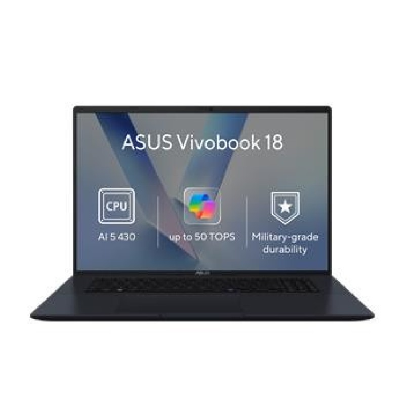 ASUS Vivobook 18 - Ryzen AI 5 430/16GB/512GB SSD/18"/WUXGA/IPS/2y PUR/Win 11 Home/modrá