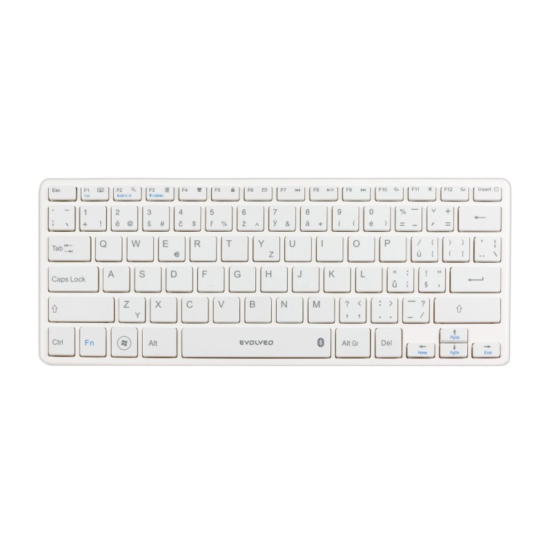 EVOLVEO WK29W/Bezdrátová Bluetooth/CZ layout/Bílá
