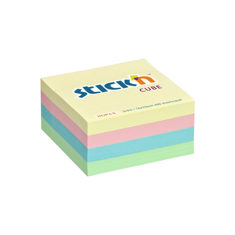 Blok samolepicí, 76 x 76mm, mix, cena za 1ks, Hopax, DOPRODEJ