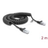 Delock - Sítový kabel - RJ-50 (M) do RJ-50 (M) - 2 m - 5 mm - UTP - CAT 5e - svinutý, provedení bez hrbolku - cerná
