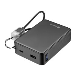 Sandberg Nano Powerbank 20000 mAh PD20W, kompaktní powerbanka s USB-C kabelem, černá