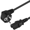 PremiumCord Kabel síťový 230V k počítači 1m IEC 320 C15 konektor s drážkou