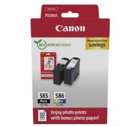 Canon Cartridge PG-585/CL-586 černá/barevná + Canon PAPÍR GP-501 4X6 50