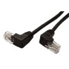 UTP patchkabel kat. 5e, lomené konektory (90°), černý, 5m 96089