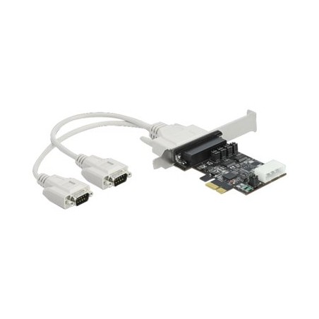 Delock - Sériový adaptér - PCIe 2.0 nízký profil - RS-232 x 2 - černá 89909