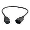 C2G Computer Power Cord Extension - Prodlužovací šňůra - power IEC 60320 C13 do IEC 60320 C14 - AC 250 V - 1 m 88502