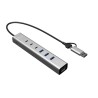 i-tec USB-C/USB-A Metal HUB 6 port (3x USB-C, 3x USB-A), LAN, Power Delivery 85W