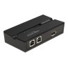Delock - USB periferní sharing switch - 2 x USB 2.0 - pro připevnění na zeď, umožňuje montáž na povrchy 11491