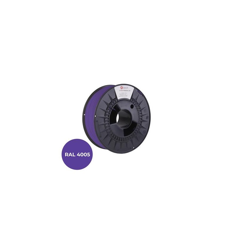 Tisková struna (filament) C-TECH PREMIUM LINE, PETG, modrofialová, RAL4005, 1,75mm, 1kg