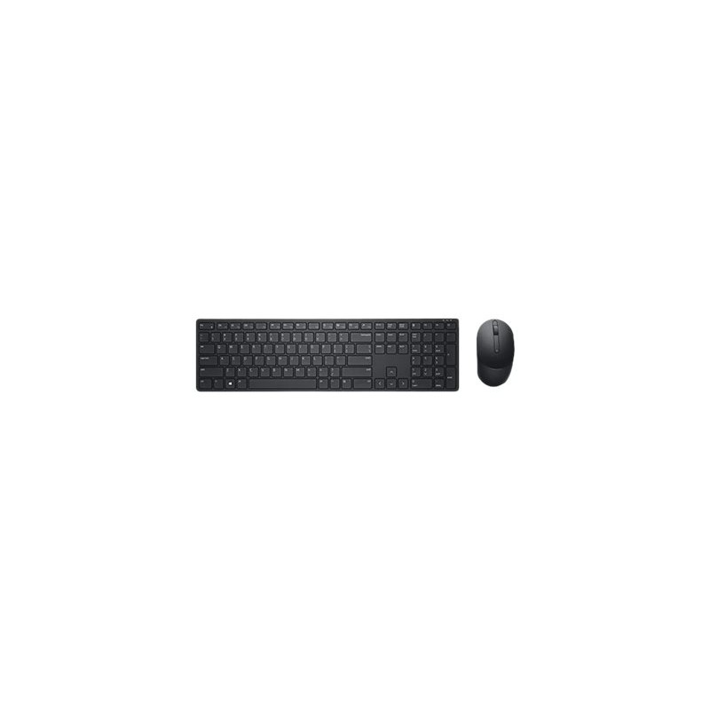 Dell Pro Keyboard and Mouse KM5221W - Sada klávesnice a myši - bezdrátový - 2.4 GHz - QWERTY - ukrajinská - černá