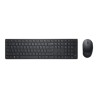 Dell Pro Keyboard and Mouse KM5221W - Sada klávesnice a myši - bezdrátový - 2.4 GHz - QWERTY - ukrajinská - černá