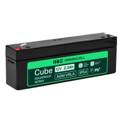 Greencell AGM VRLA 12V 2.5Ah maintenance-free baterie pro cash registers, kamery (178x36x66mm)