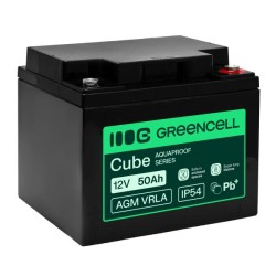 Greencell AGM VRLA 12V 50Ah maintenance-free baterie pro UPS, (197x166x170mm)