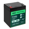 Greencell AGM VRLA 12V 5Ah maintenance-free baterie pro cash registers, kamery (91x70x102mm)