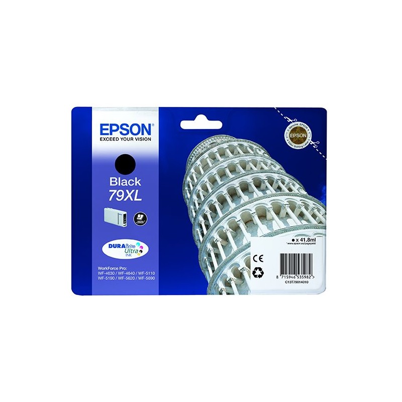 EPSON Ink čer WorkForce-5xxx Series Ink Cartridge 79 XL Black - 41,8ml, 2600 stran