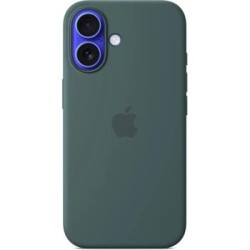 iPhone 16 Silicone Case with MS - Lake Green