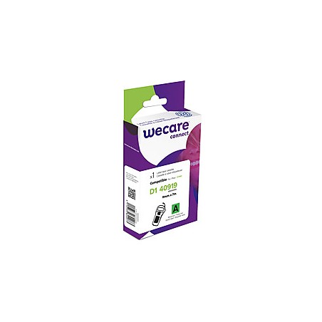WECARE ARMOR páska pro DYMO S0720740, černá/zelená, 9mm x 7m