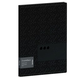 Prezentační katalogová kniha A4 - 20 euroobalů Double Black, černá, 1ks, Berlingo, s vnitřní kapsou