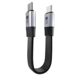 PremiumCord Plochý USB4™ Version2.0 80Gbps 8K@60Hz 240W Thunderbolt 5 kabel 13cm