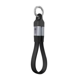 PremiumCord Plochý USB4™ Version2.0 80Gbps 8K@60Hz 240W Thunderbolt 5 USB-C male-male kabel 13cm s přívěskem na klíče