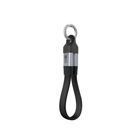 PremiumCord Plochý USB4™ Version2.0 80Gbps 8K@60Hz 240W Thunderbolt 5 USB-C male-male kabel 13cm s přívěskem na klíče