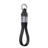 PremiumCord Plochý USB4™ Version2.0 80Gbps 8K@60Hz 240W Thunderbolt 5 USB-C male-male kabel 13cm s přívěskem na klíče