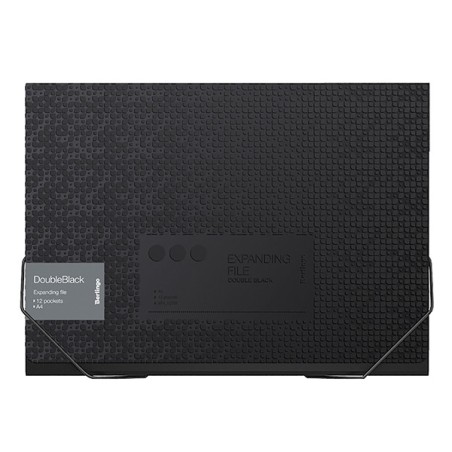 Harmoniková složka A4 - 12 přihrádek Double Black, černá, 1ks, Berlingo