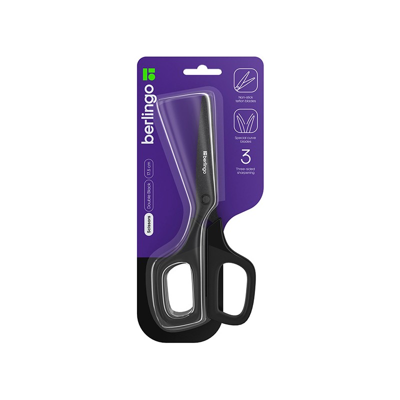 Kancelářské nůžky 17,5 cm černé, 1ks, Berlingo