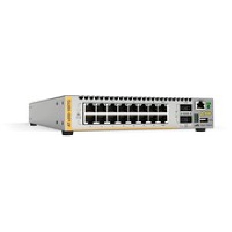 Allied Telesis L3 Stackable Switch 16X1G/10G-T/2X QSFP + Ports Single Fixed PSU