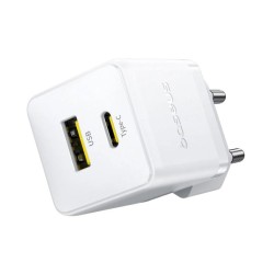 Baseus Rychlonabíječka do sítě Palm 30W 1xUSB-A 1xUSB-C PD QC 3.0 bílá