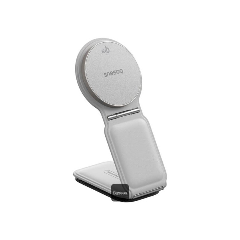 Baseus Magnetický držák do auta s bezdrátovým nabíjením PrimeTrip C02 bílý