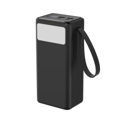 Platinet Powerbanka 40000 mAh 65W Power Delivery, 2xUSB-C, 2xUSB-A, kabel USB-C 1m, černá