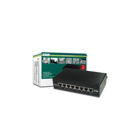 Digitus CAT 5e Desktop Patch Panel, 8 portů 8x RJ45 plně stíněné konektory