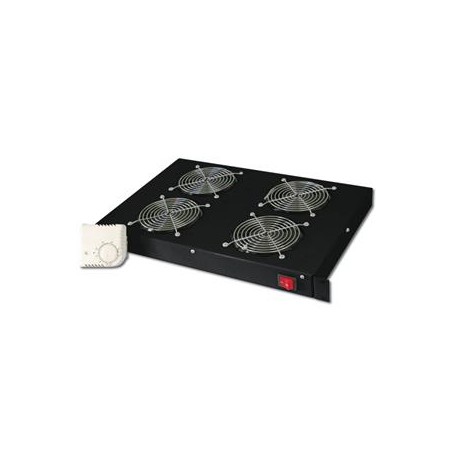 Digitus 19" větrací jednotka 1U, 4 ventilátory, černá