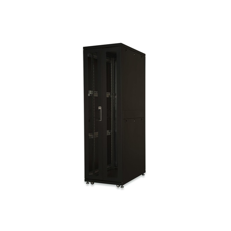 Digitus 42U serverový stojan, Unique Series, přední dveře z oceli 2050x600x1000 mm s plexi sklem, černé (RAL 9005)