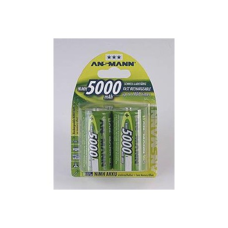 Ansmann akumulátor D NiMH 5000 mAh (2 ks)