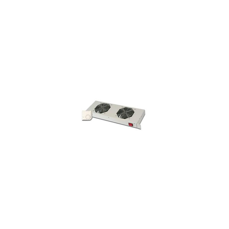 Digitus 19" větrací jednotka, 1U, 2 ventilátory, šedá