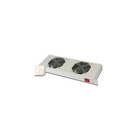 Digitus 19" větrací jednotka, 1U, 2 ventilátory, šedá