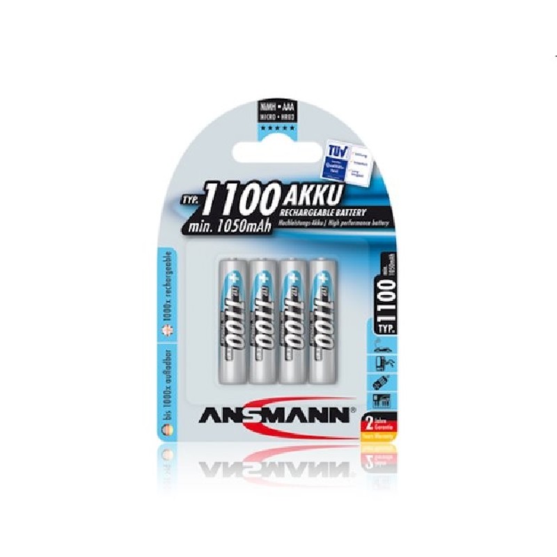 Ansmann akumulátor AAA NiMH 1100 mAh (4 ks)