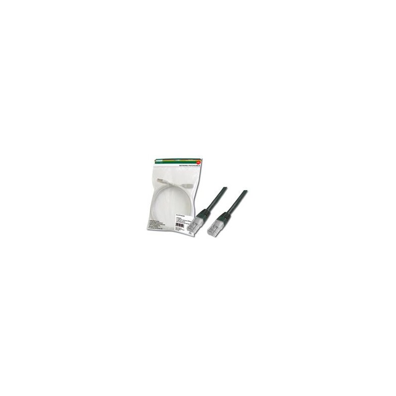 Digitus Patch Cable, UTP, CAT 5e, AWG 26/7, měď, černý 10m