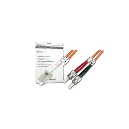 Digitus Fiber Optic Patch Cable, LC to ST,Multimode 62.5/125 µ, Duplex 1 m