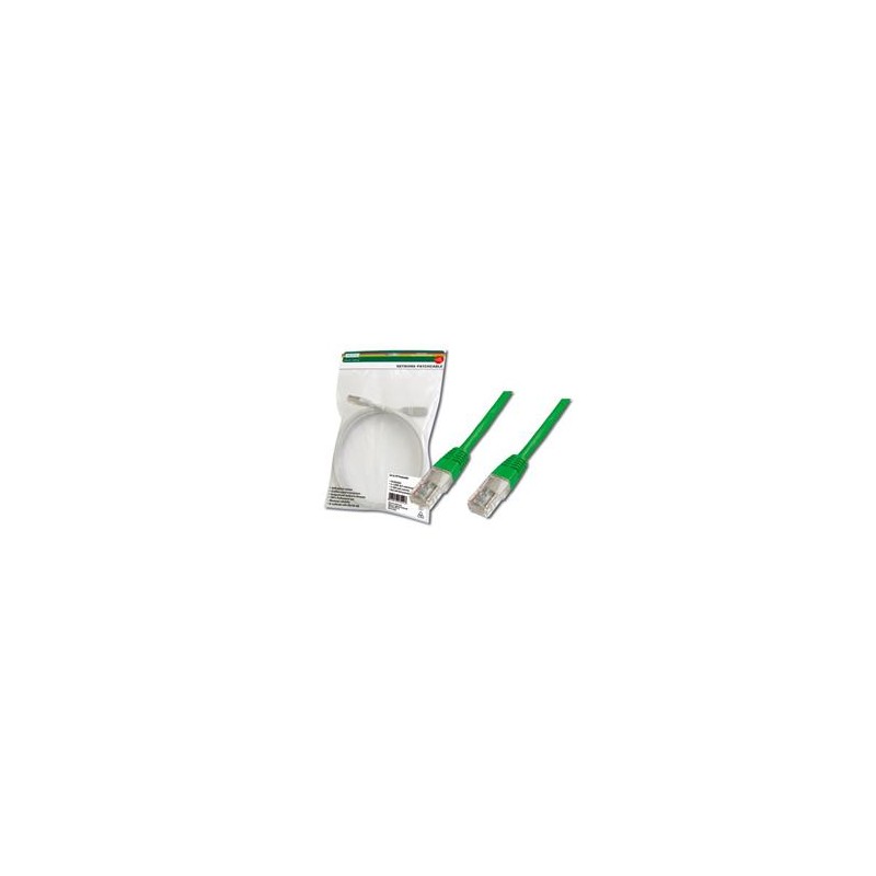 Digitus Patch Cable, UTP, CAT 5e, AWG 26/7, měď, zelený 2m