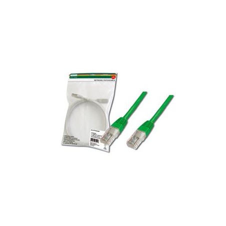 Digitus Patch Cable, UTP, CAT 5e, AWG 26/7, měď, zelený 2m