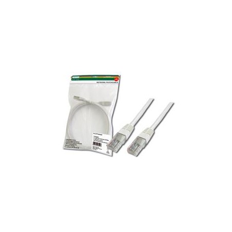 Digitus Patch Cable, UTP, CAT 5e, AWG 26/7, měď, bílý 0,5m