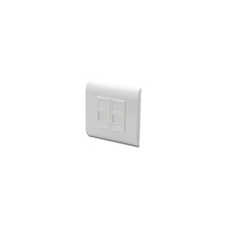 Digitus kryt zásuvky pro 2x keystone, prachový kryt, 80/80, bílá + 2x modulární vložka 22,5 mm, RAL 9003