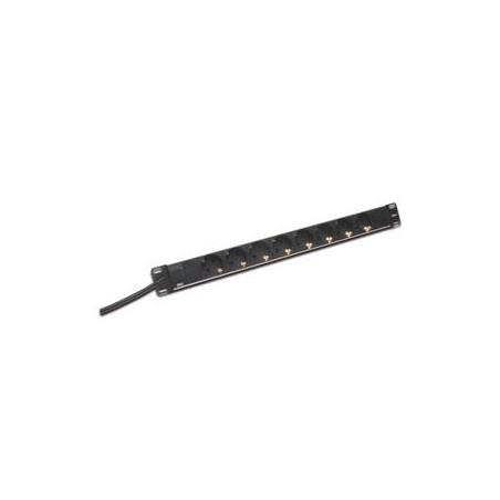 DIGITUS 1U Hliníkový PDU, stojanový, 8x bezpečnostní zásuvka 16A, 4000 W, 250 VAC 50/60 Hz,