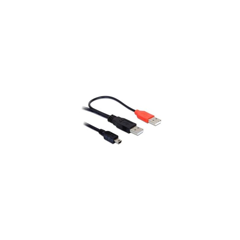 Delock napájecí Y kabel, 2xUSB A na mini USB B, 1 metr